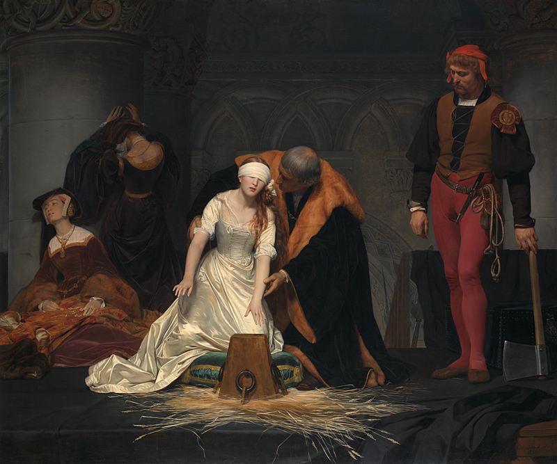 Large Paul Delaroche execution of Jane Grey 1833
