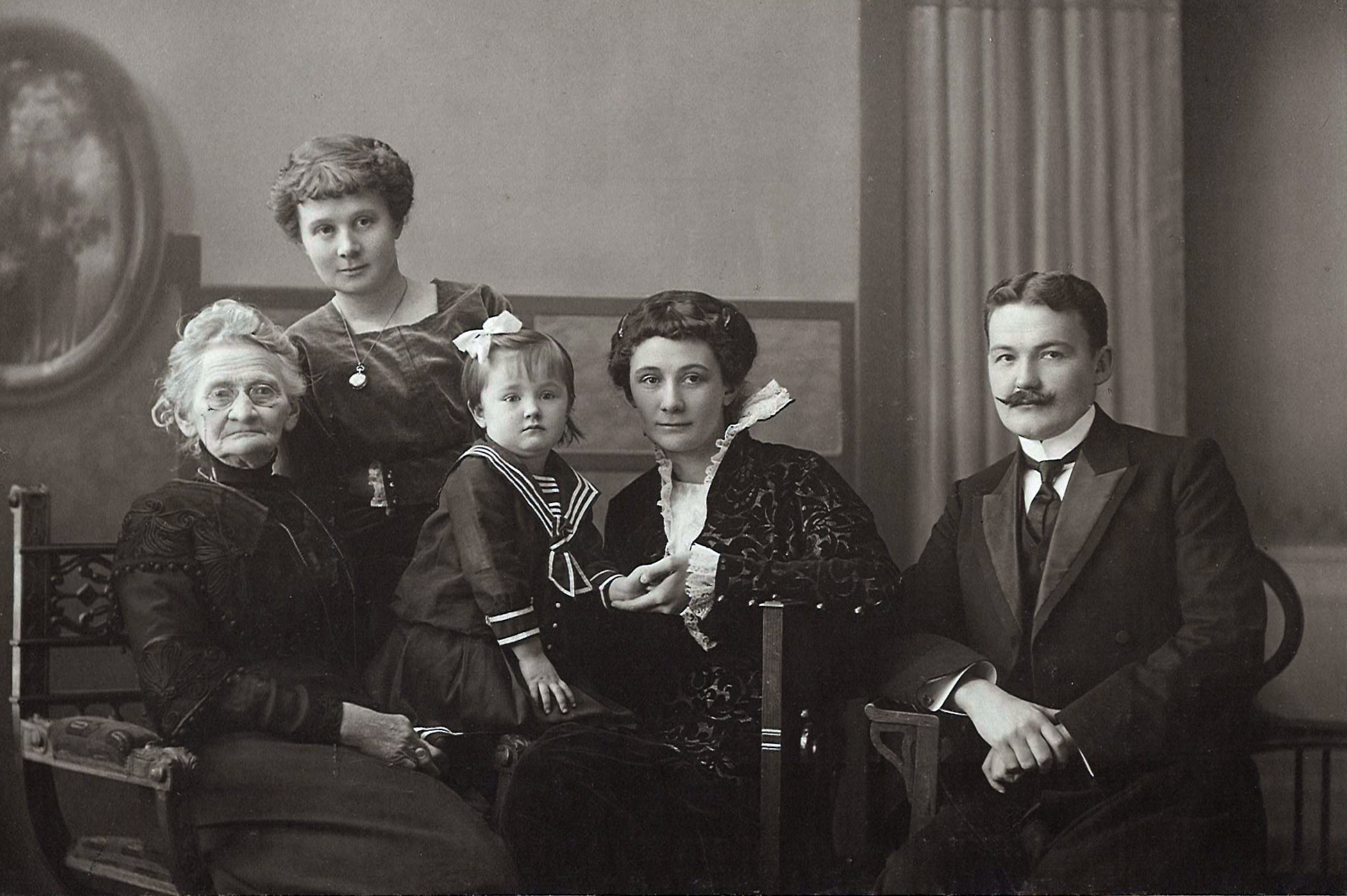 Familjen Johansson i Tomsk ca 1912